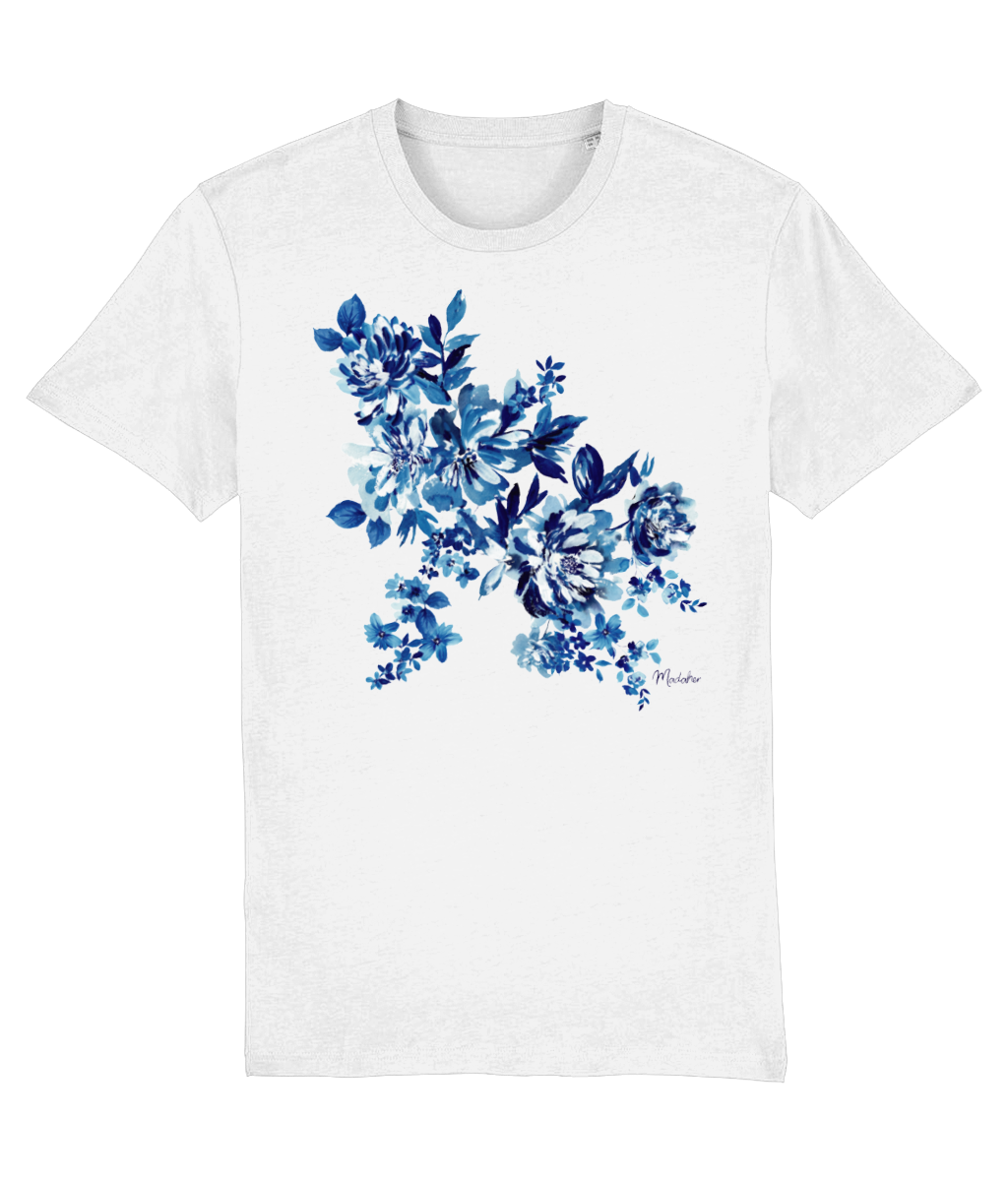 INDIGO BLUE FLORAL T-Shirt