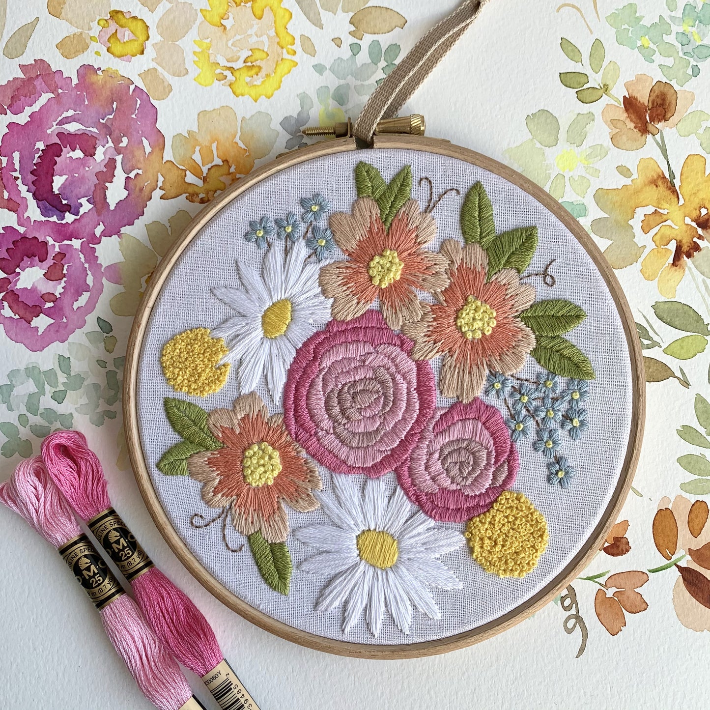 PDF  6 Inch Petite Blooms Hoop From the petite Bouquet collection.