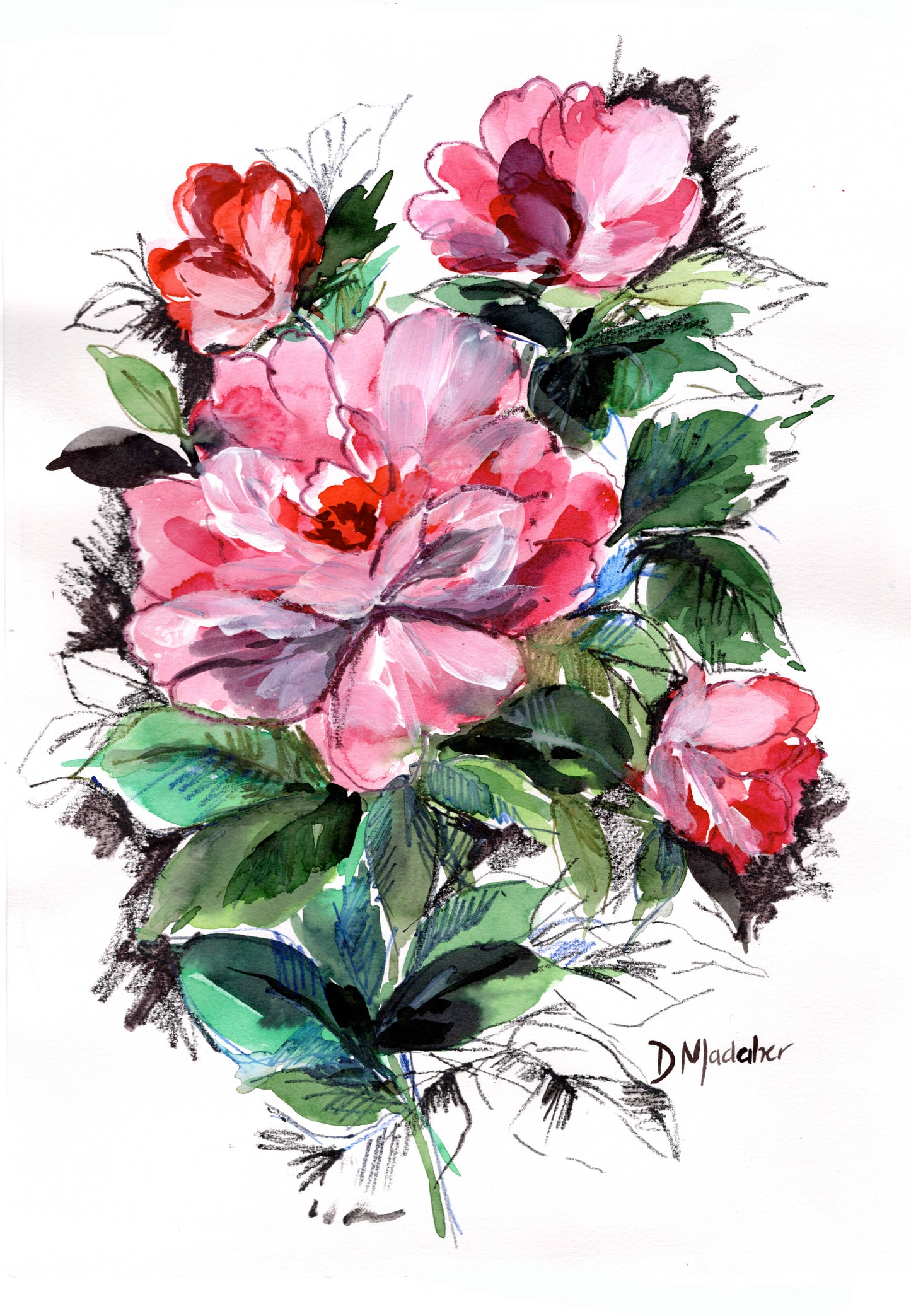 Rose Bouquet Original painting