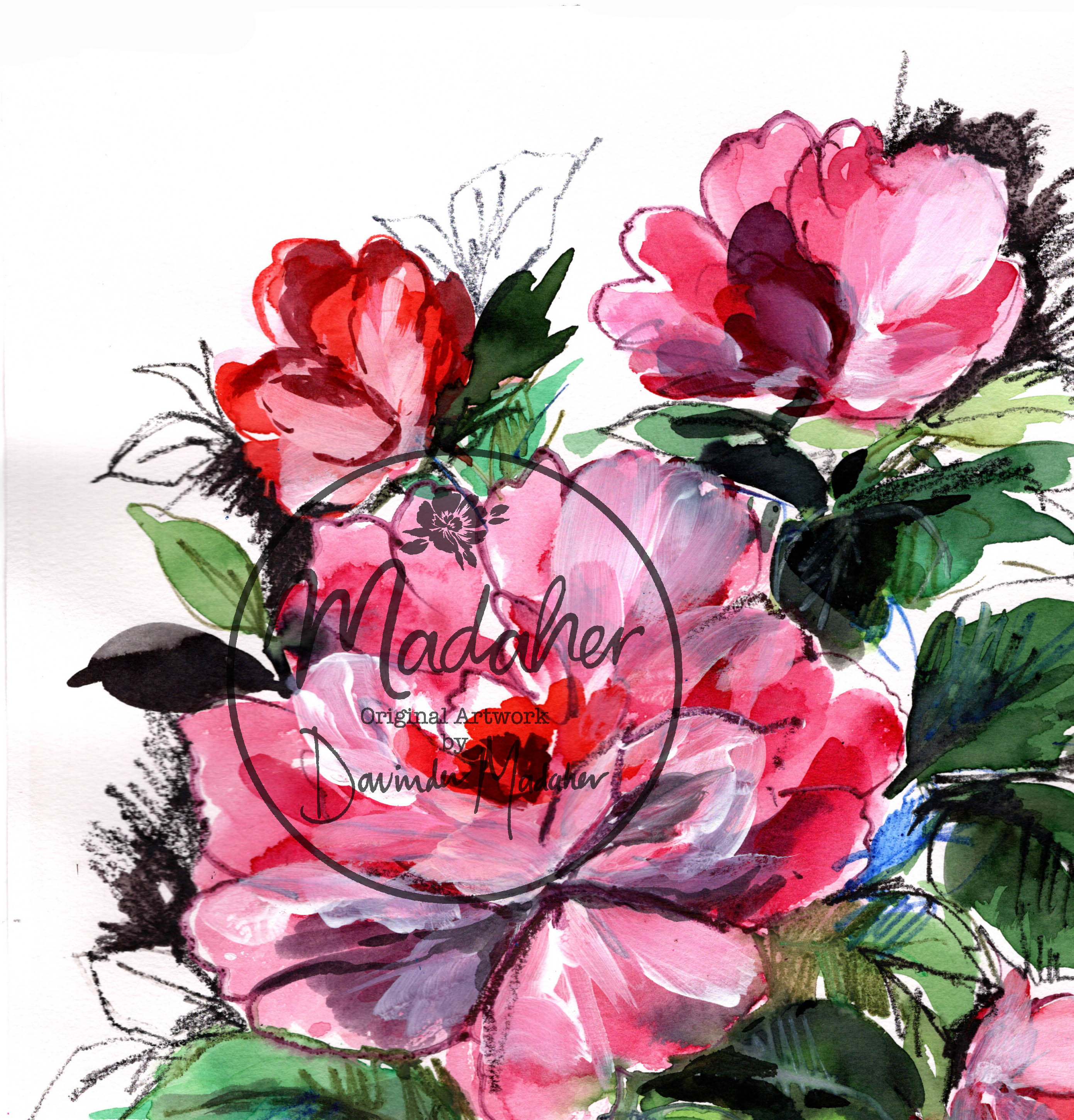 Rose Bouquet Original painting