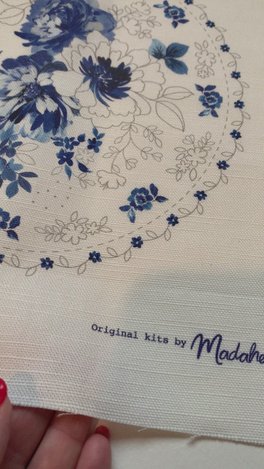 LAST CHANCE PRE ORDER** Indigo blue fabric panel