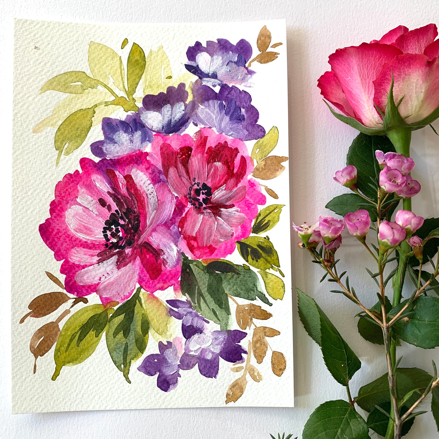 Original floral painting DM118
