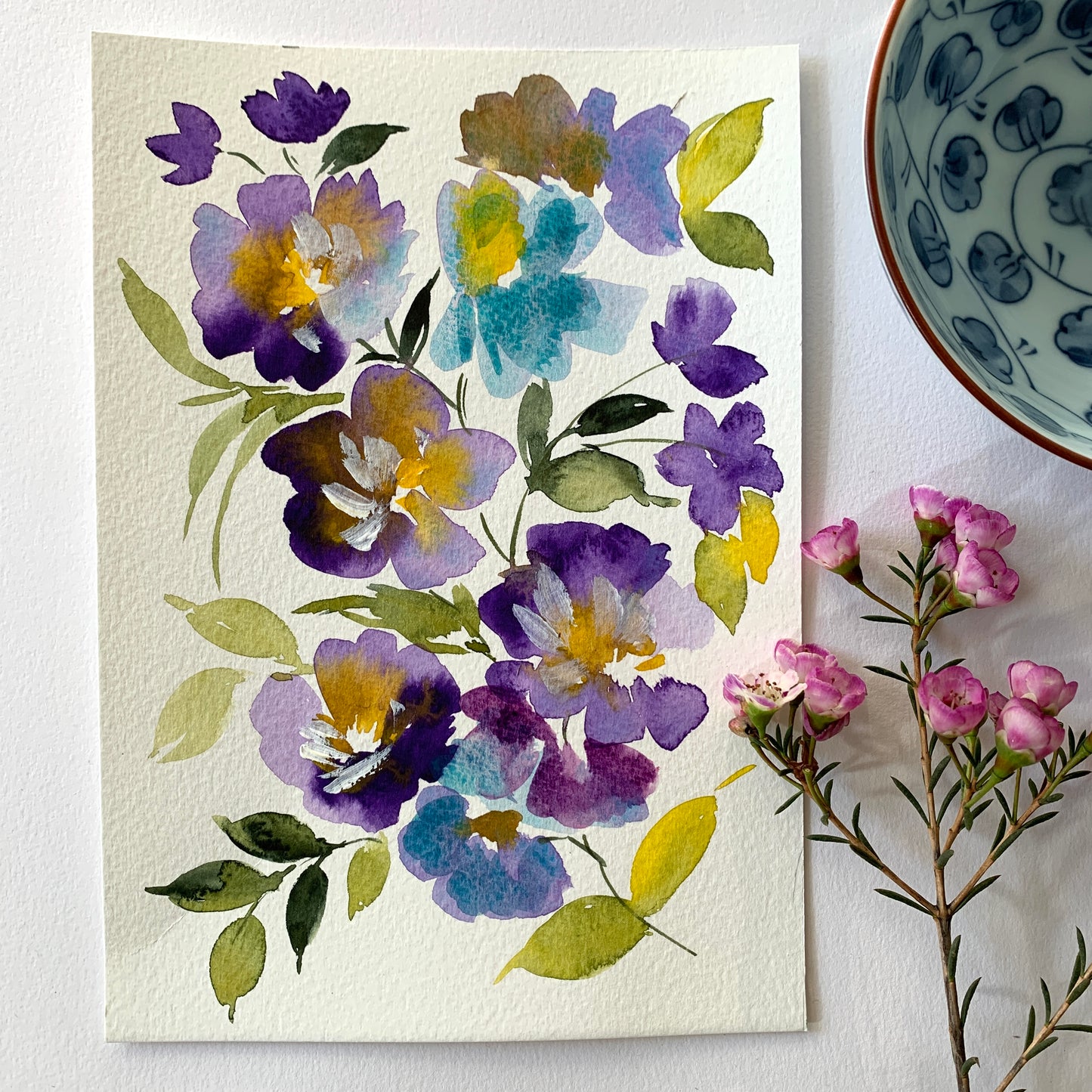 Original floral painting DM119