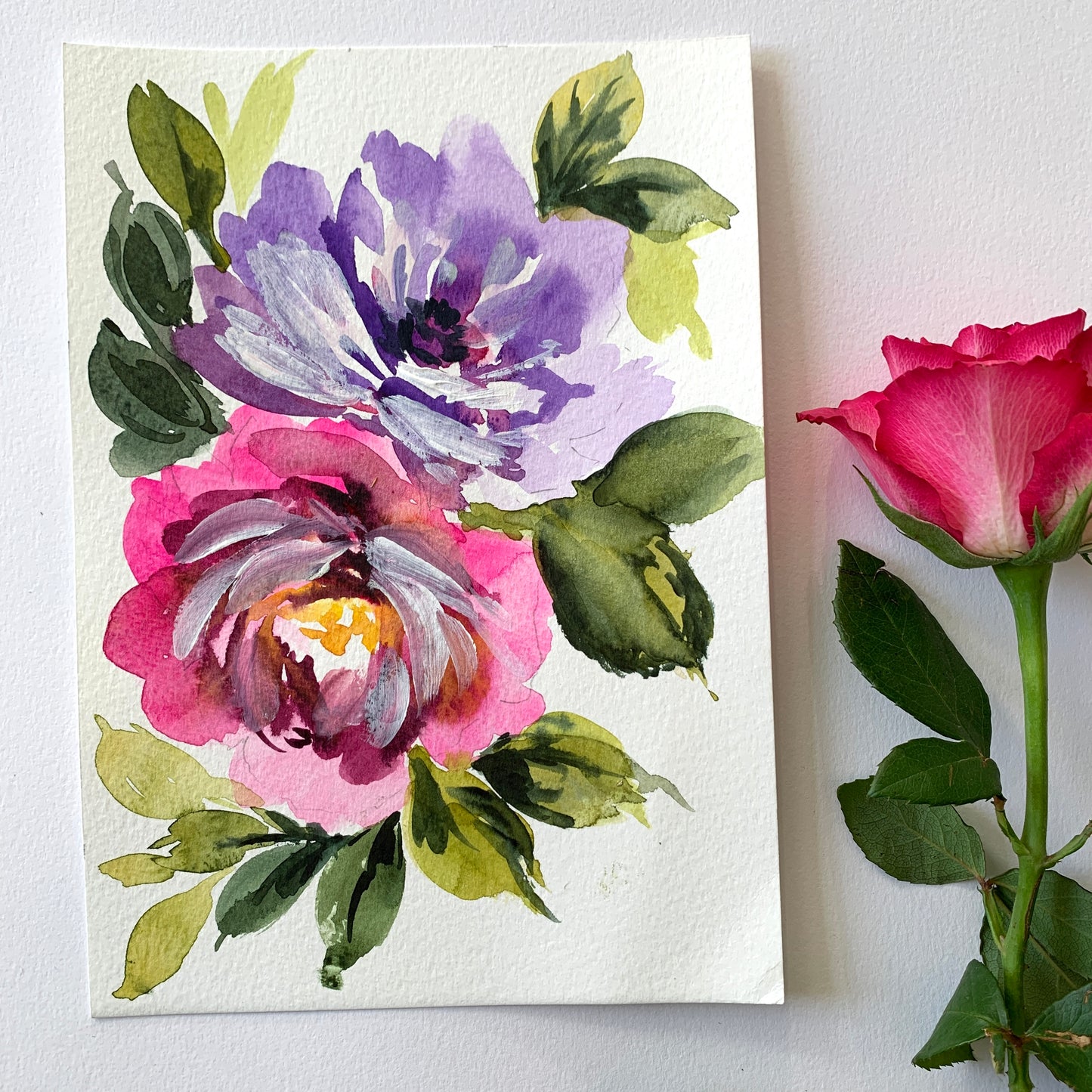 Original floral painting DM120
