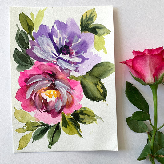 Original floral painting DM120