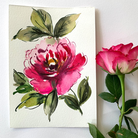 Original floral painting DM116