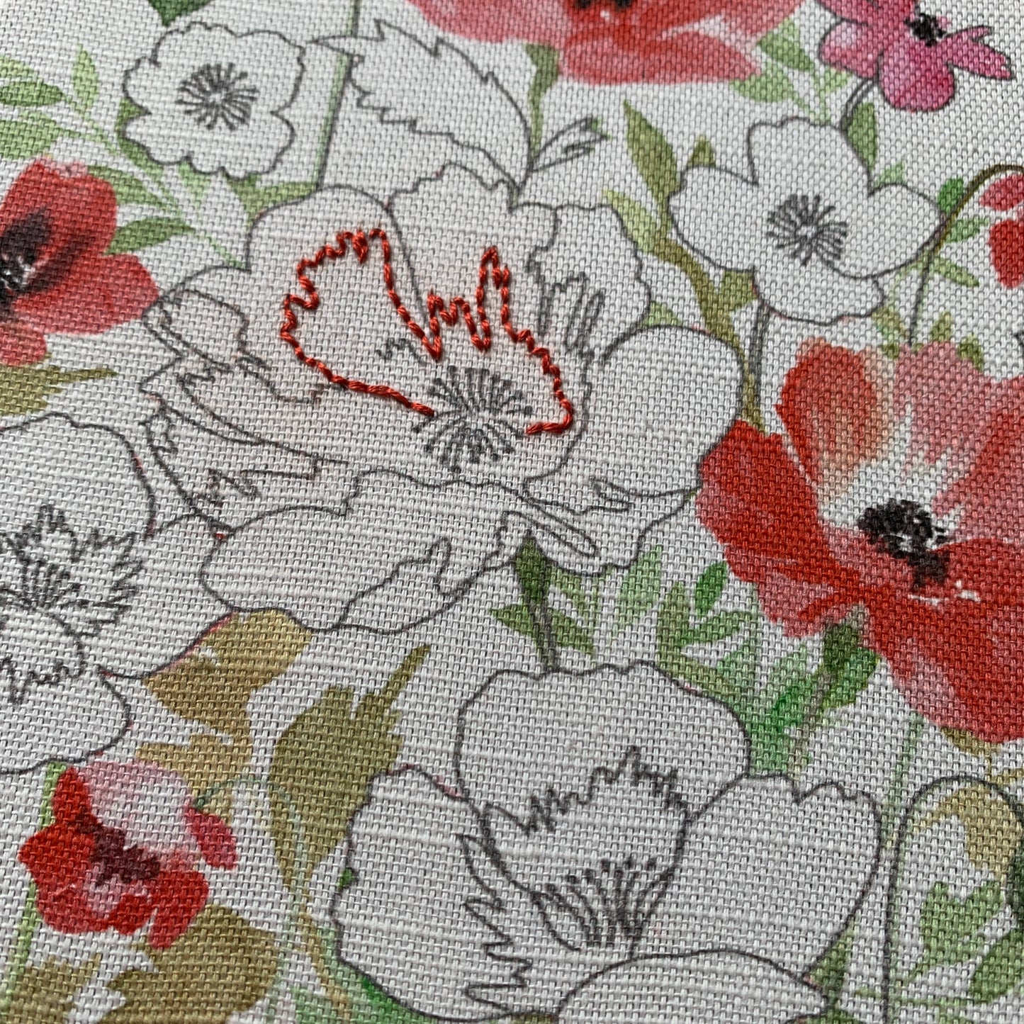Poppy Embroidery kit