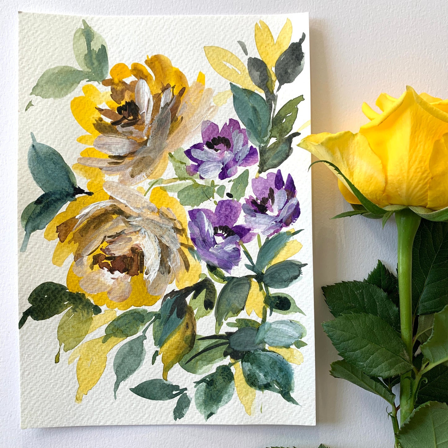 Original floral painting DM122