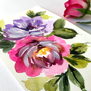 Original floral painting DM120