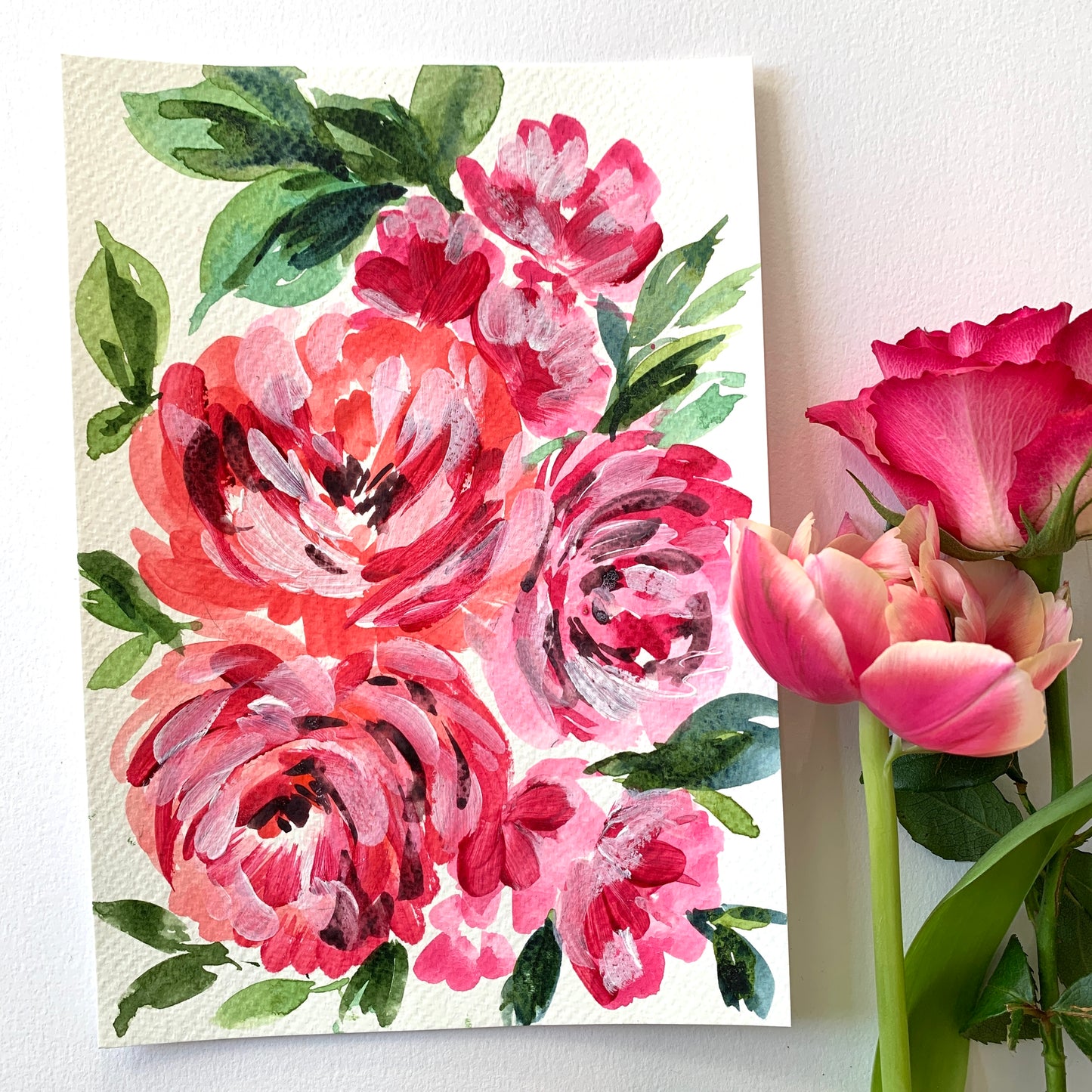 Original floral painting DM121