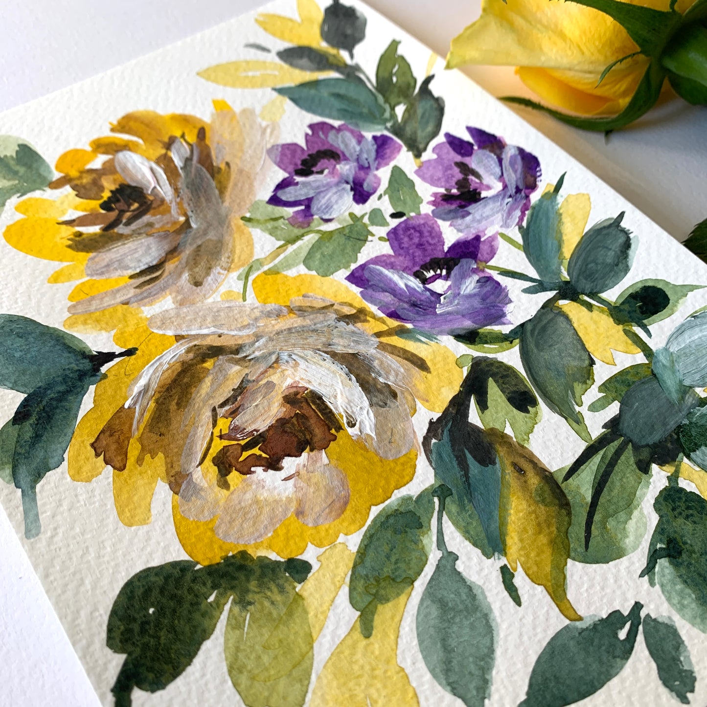 Original floral painting DM122