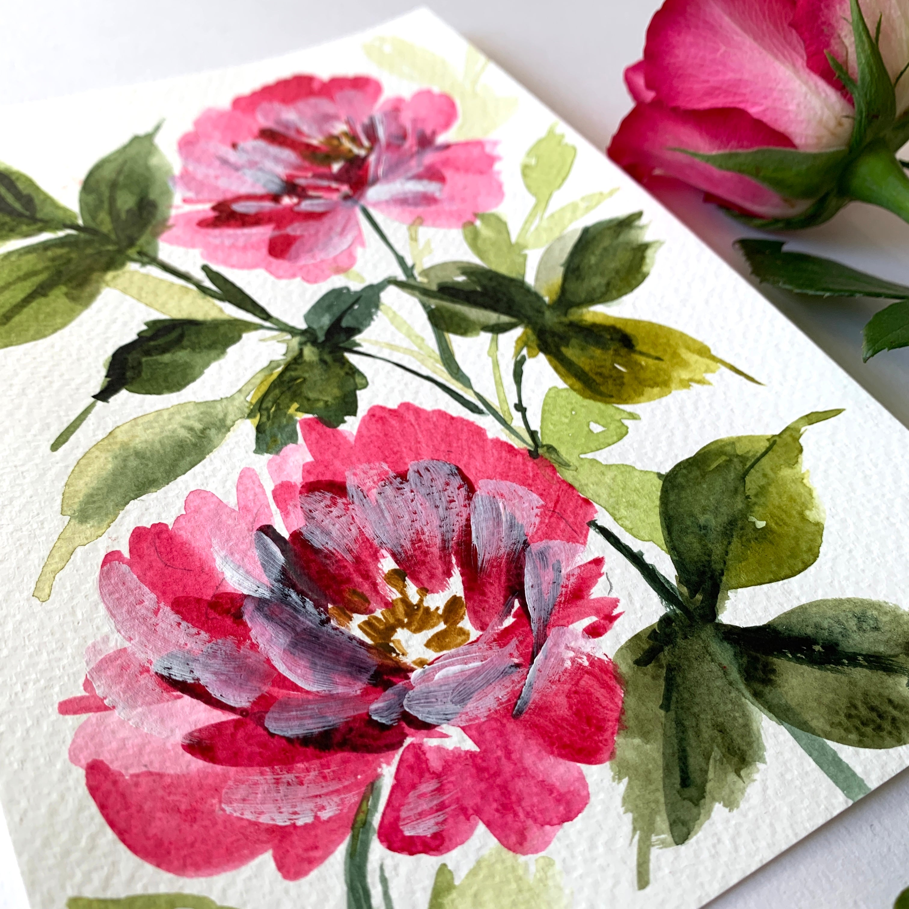 Original floral painting DM112