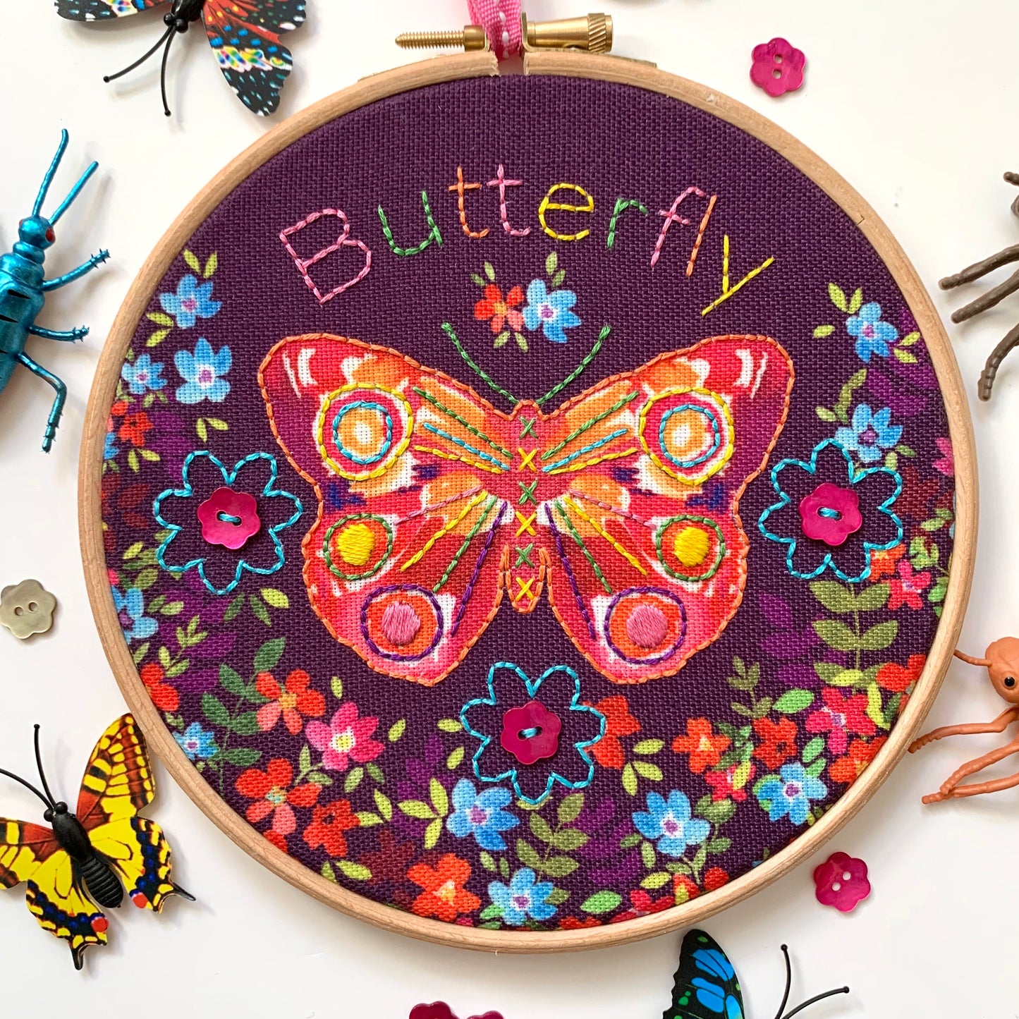 Butterfly embroidery kit