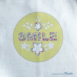 Positive words ‘Smile’ embroidery panel