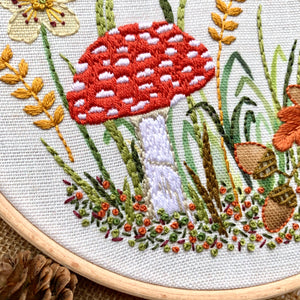 Woodland treasures Embroidery kit.