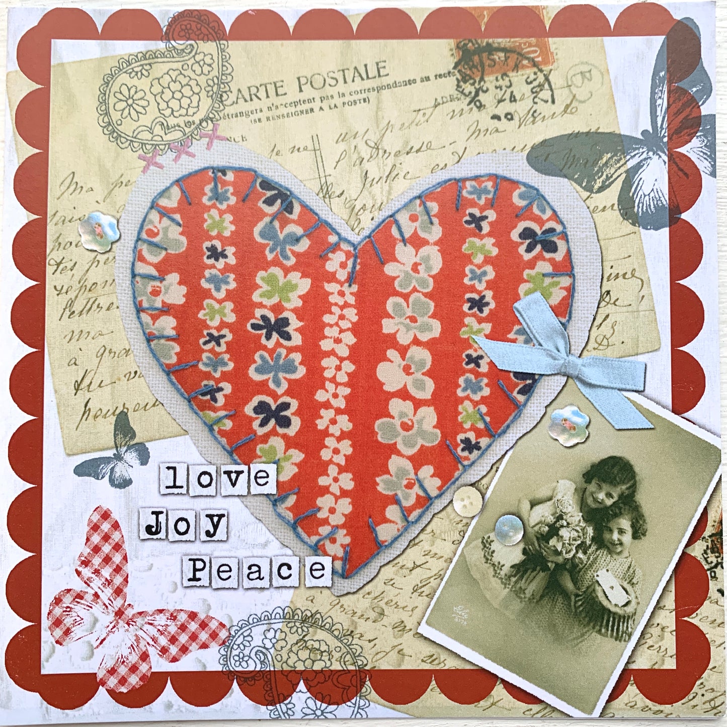 Love Joy peace greeting card