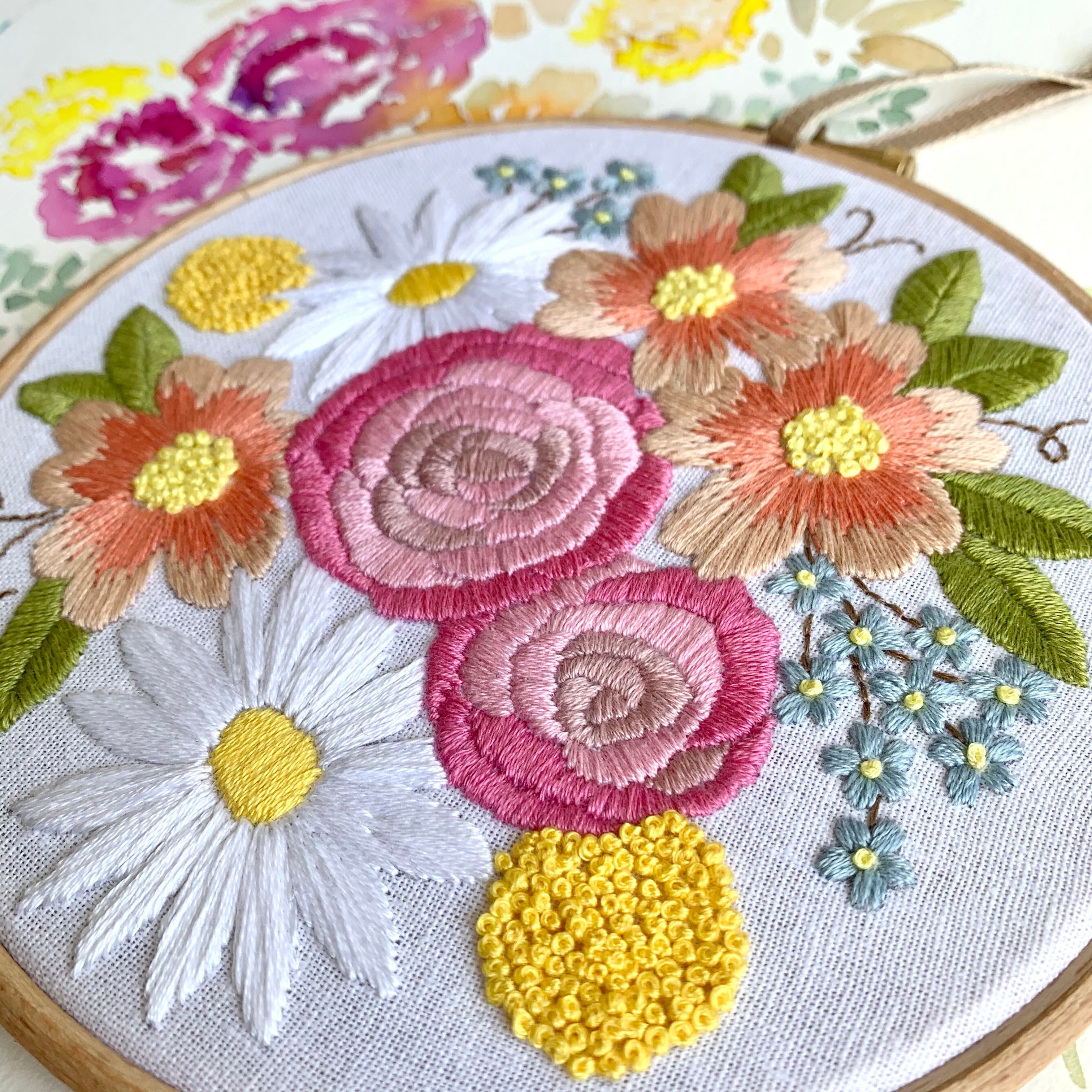 PDF  6 Inch Petite Blooms Hoop From the petite Bouquet collection.