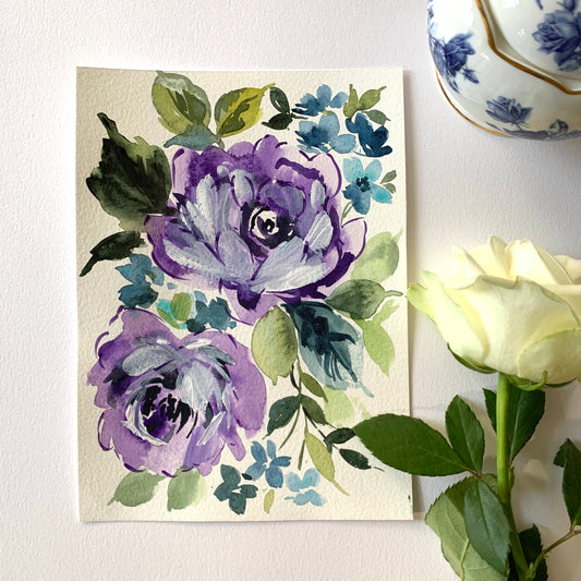 Original floral painting DM101