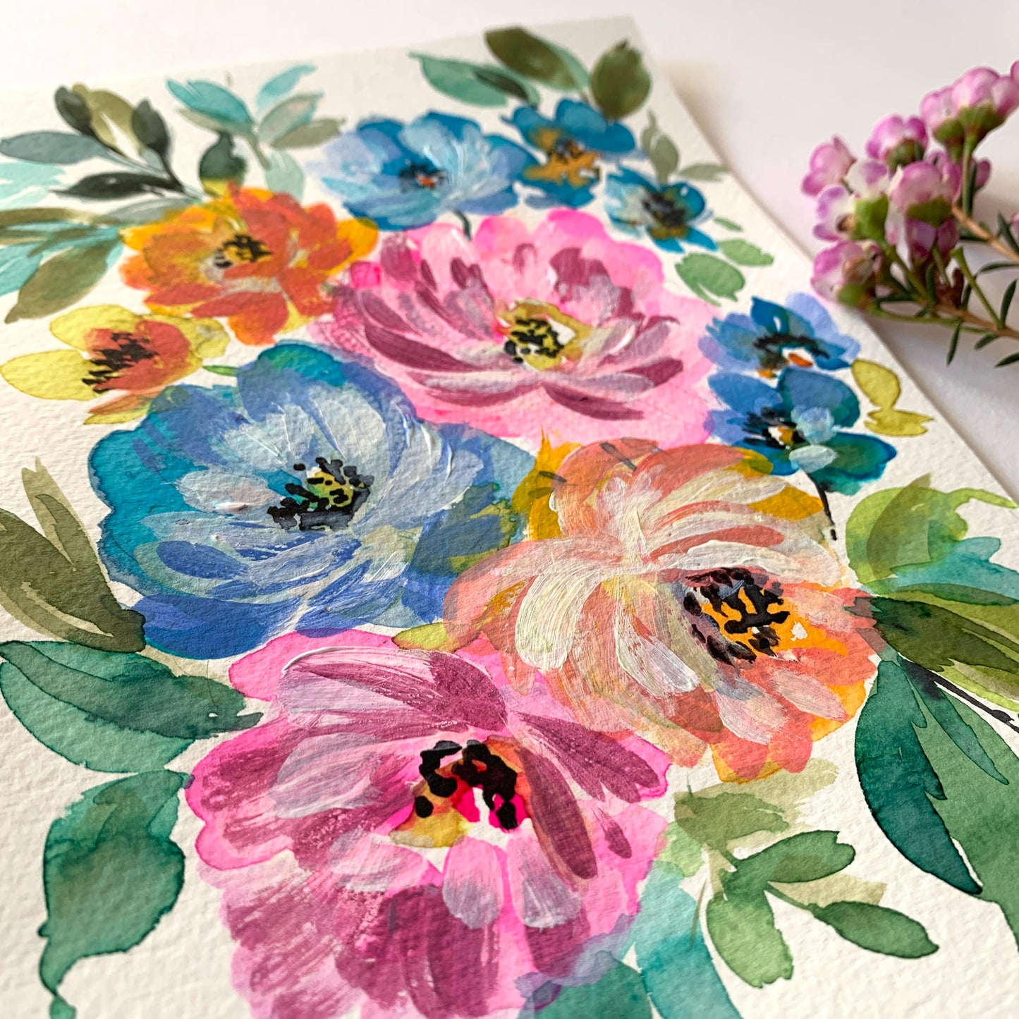 Original floral painting DM106