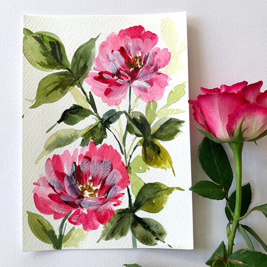 Original floral painting DM112