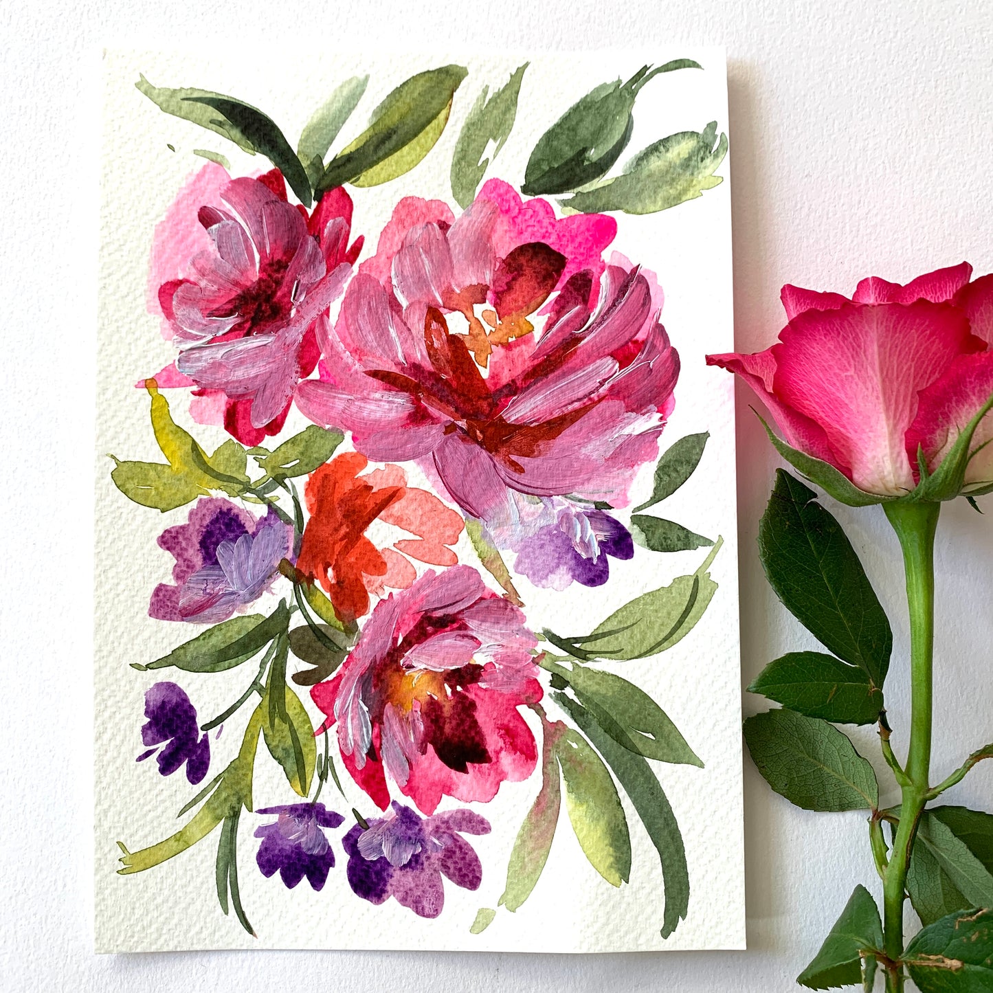 Original floral painting DM111