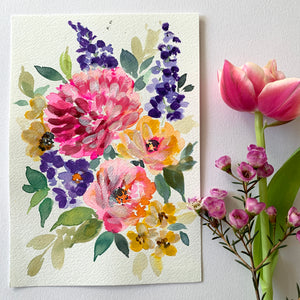 Original floral painting DM104