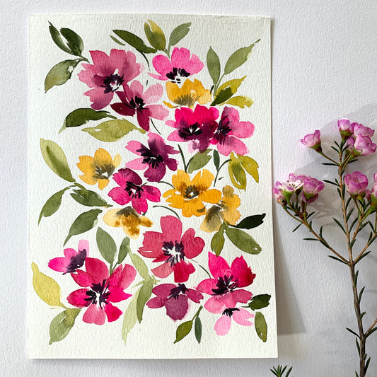 Original floral painting DM113