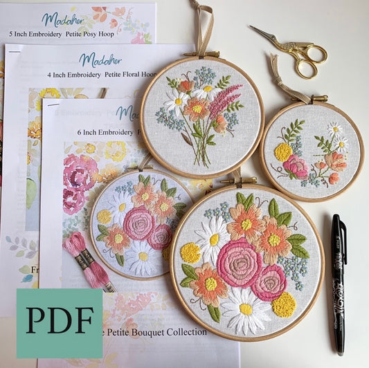 HALF PRICE** Petite bouquet PDF pattern Bundle! 3 designs.
