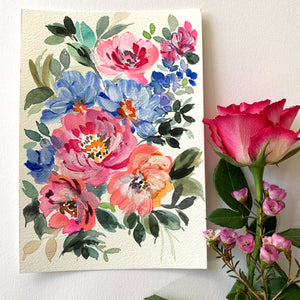 Original floral painting DM108