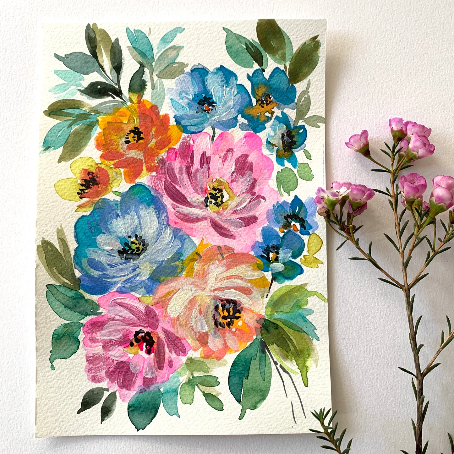 Original floral painting DM106