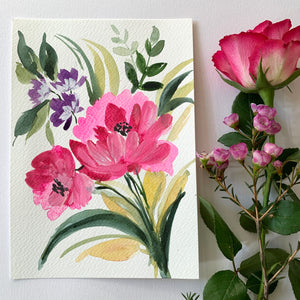 Original floral painting DM117