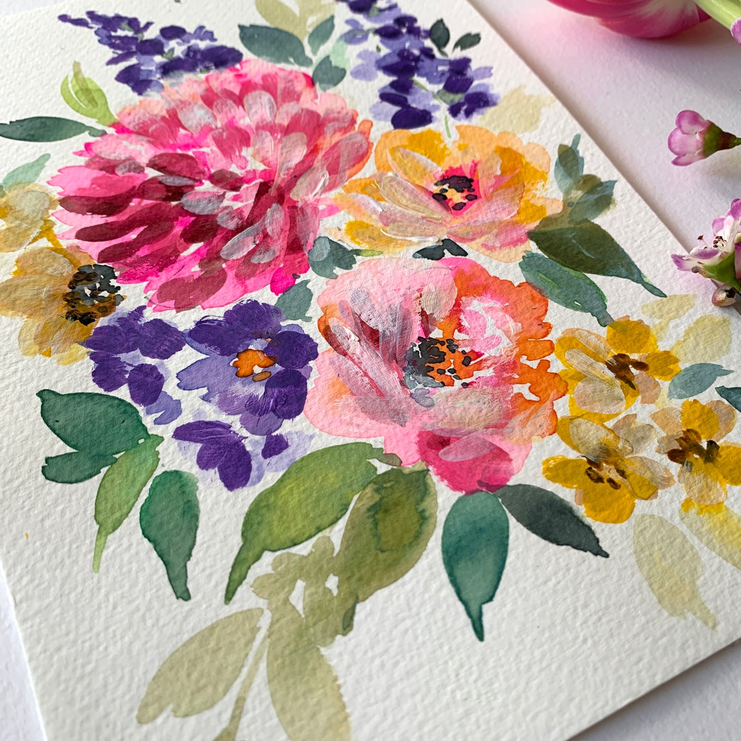 Original floral painting DM104